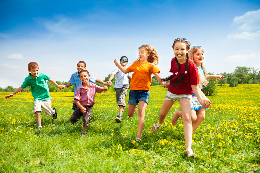 Happy children playing